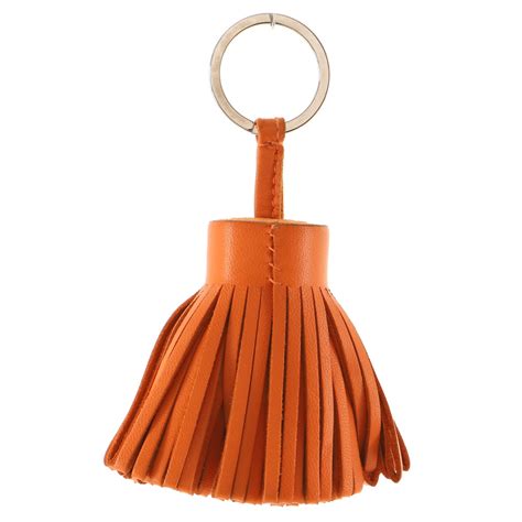 hermes orange charm|authentic Hermes keychains.